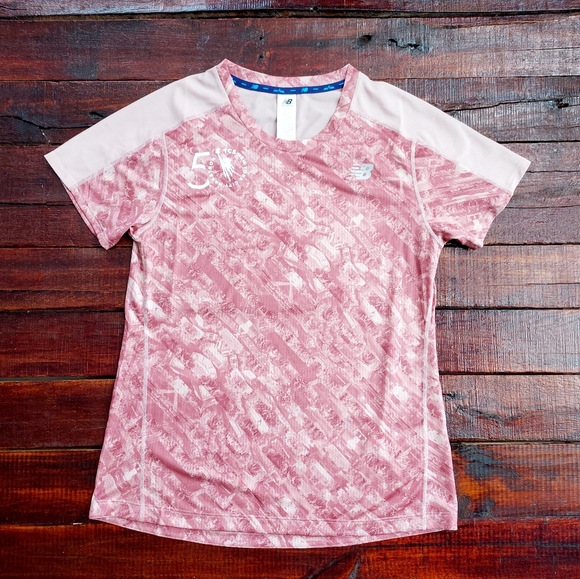 New Balance Women's 50th NYC TCS Marathon Printed Impact Running Tee Shirt - Picture 1 of 11